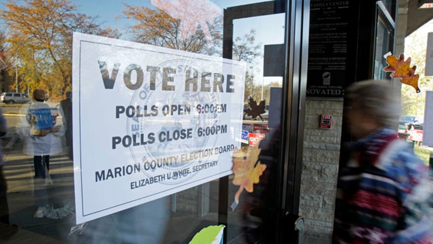 Voter Arrives at Indianapolis Poll